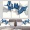 Designart Sapphire & Gray Gouache Modern Canvas Art